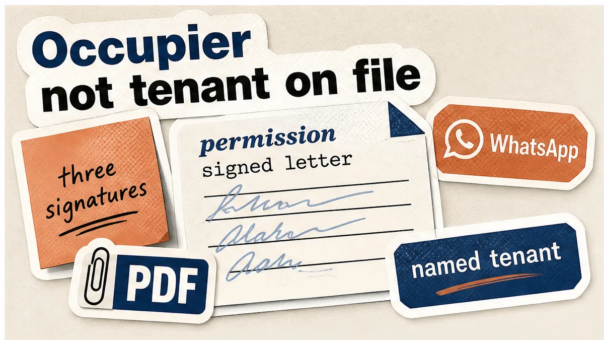 How to Record Written Permission for an Additional Occupier