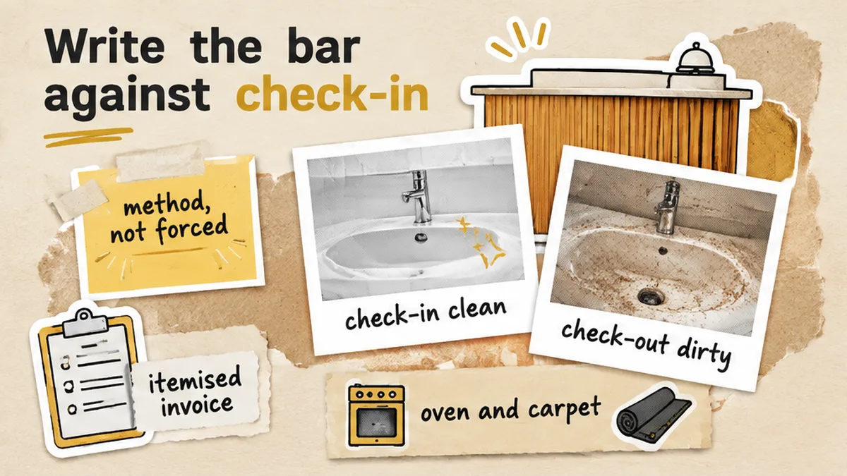 End-of-Tenancy Cleaning Standard: Write the Bar Against the Inventory, Not «Professional Clean»