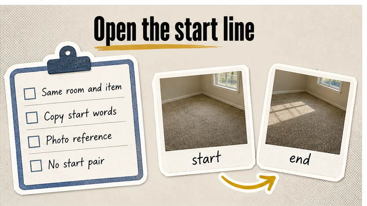 Check-in line opened beside the matching check-out line, same room and item