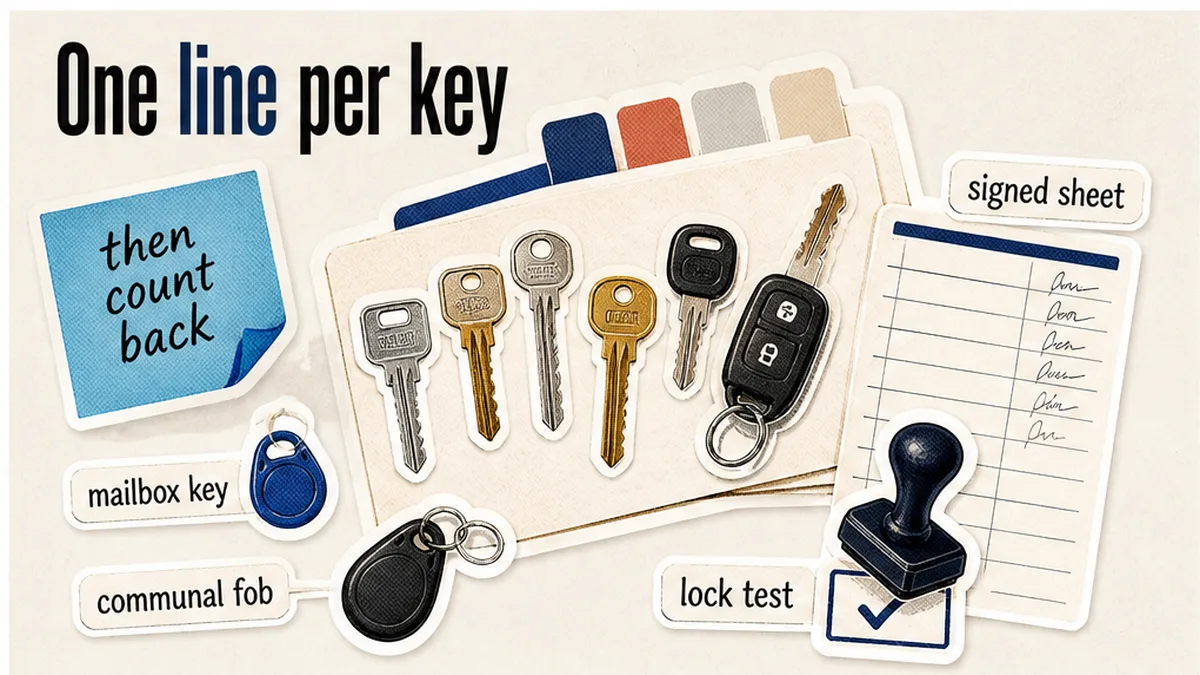 How to Record Keys and Fobs Handed to a Tenant So Check-Out Can Reconcile