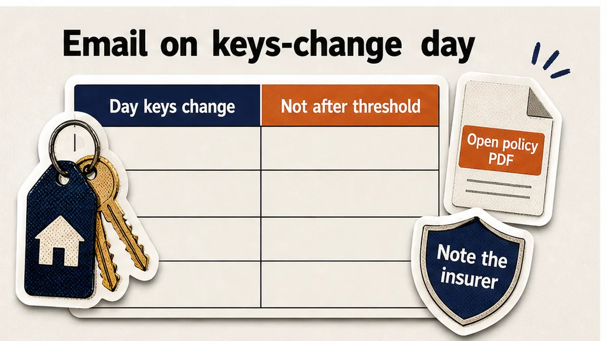 Comparison of emailing on keys-change day versus waiting after the vacancy threshold