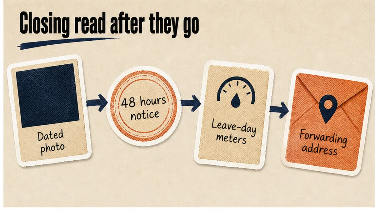 Dated closing photo on leave day with 48 hours notice fields
