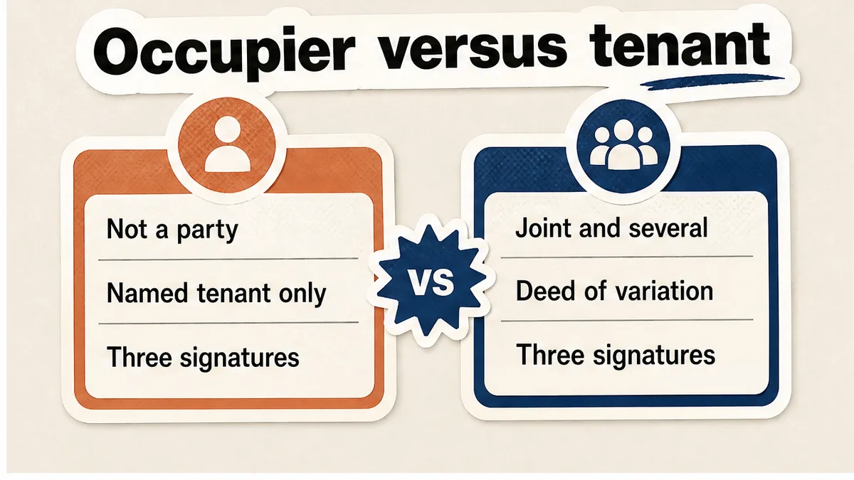 Comparison: permitted occupier letter versus adding a named tenant