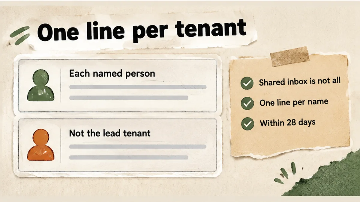 Two service-log lines for two named tenants on one joint tenancy