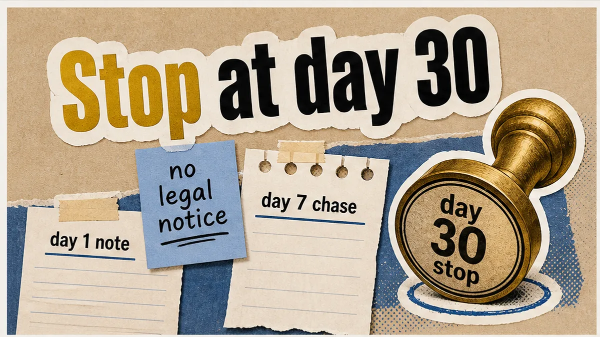 Rent Arrears in the First 30 Days: A Written Follow-Up Before Any Legal Notice