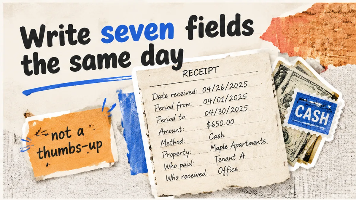 What a Rent Receipt Must Show So One Payment Is Not Lost