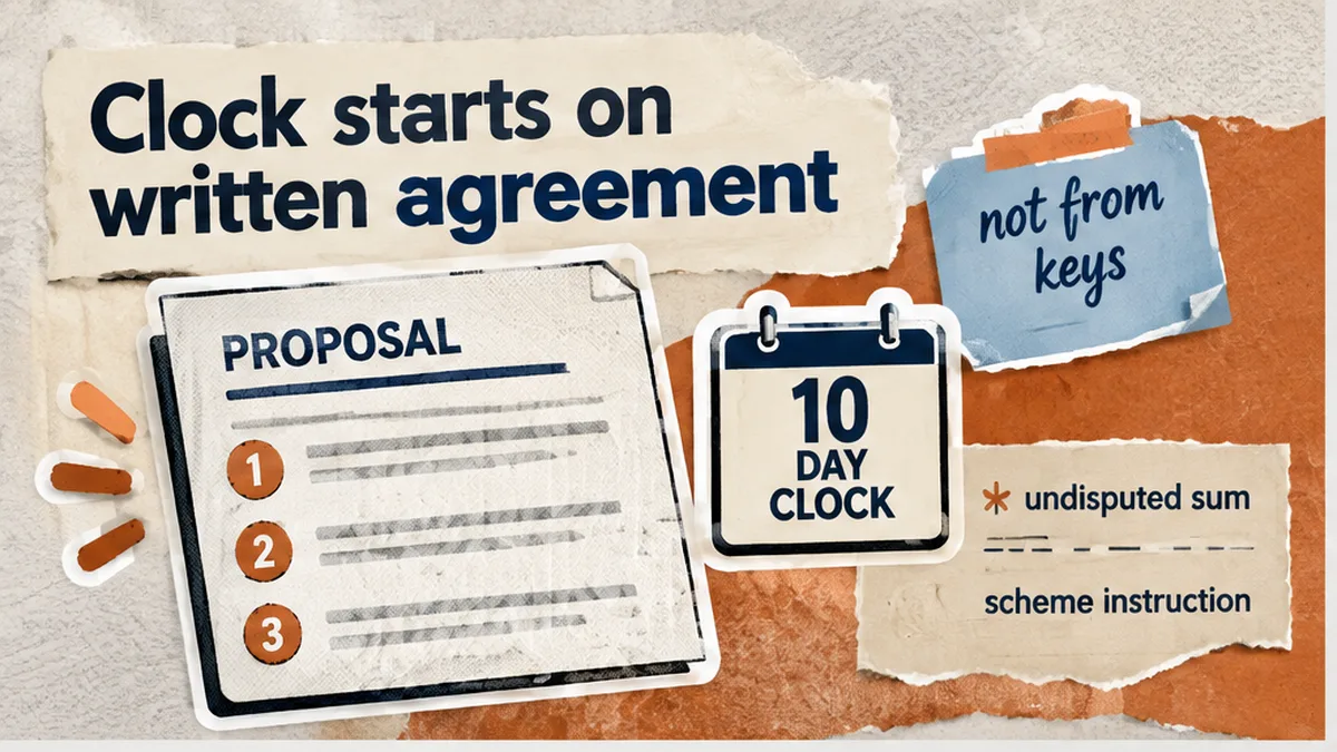 Tenancy Deposit Repayment: Propose the Line, Start the Clock, Release the Money