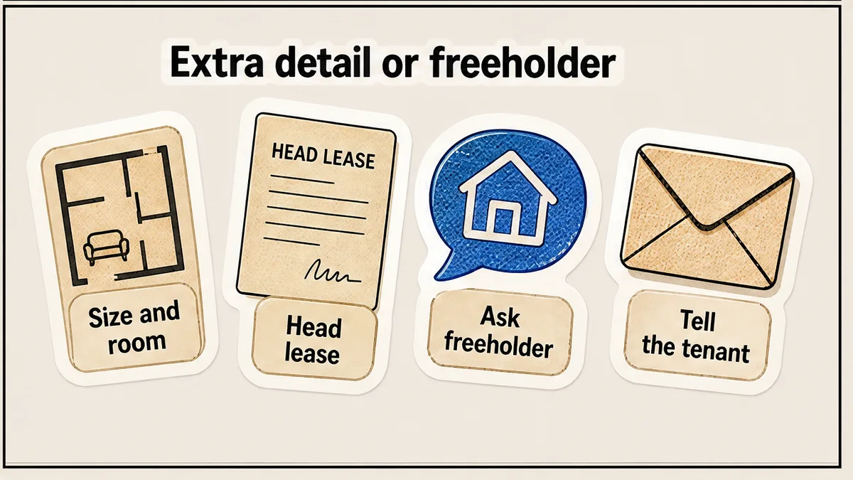 Checklist for extra detail or freeholder consent inside the first window