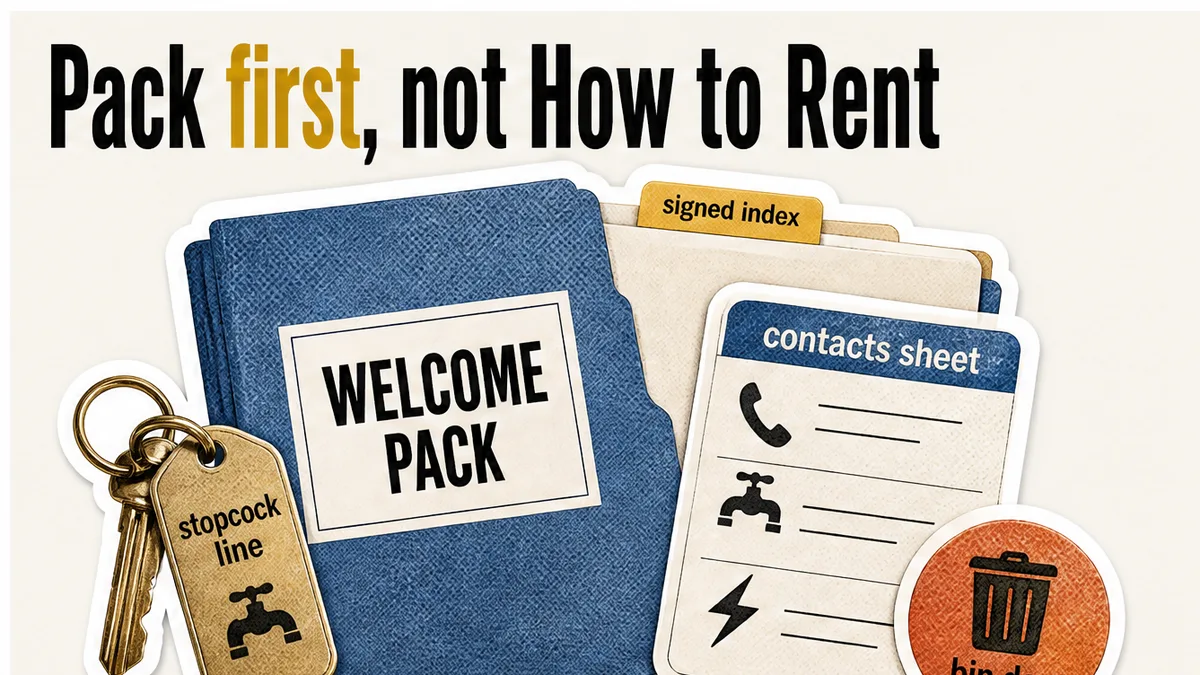 How to Create a Tenant Welcome Pack for Day-One Handover
