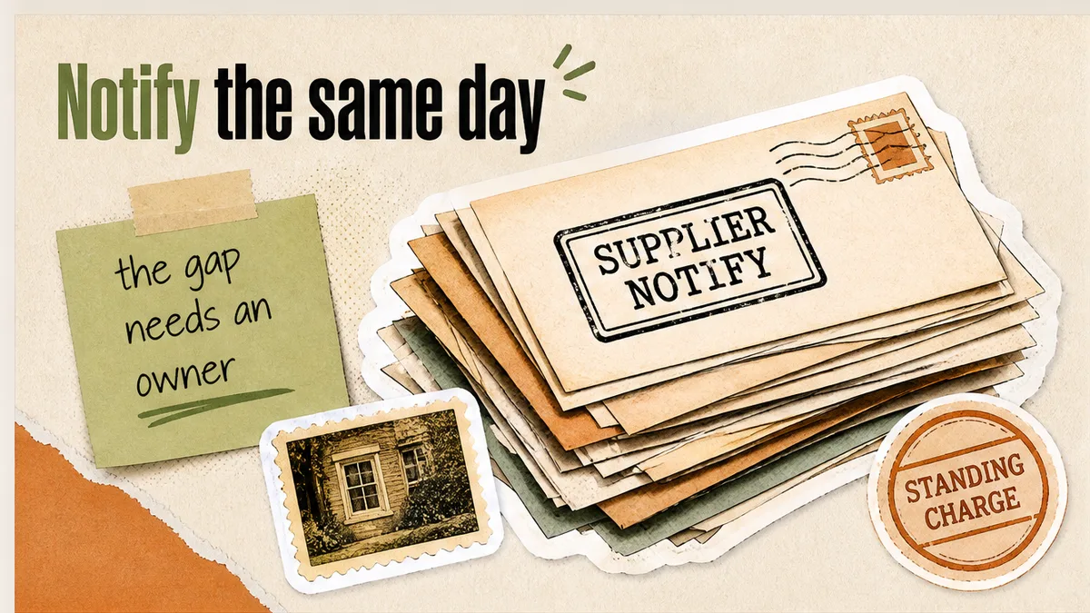 Void Period Utilities: Notify the Supplier, Take Readings, Watch Standing Charges